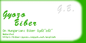 gyozo biber business card